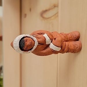 Clay Pottery Eskimo Figure